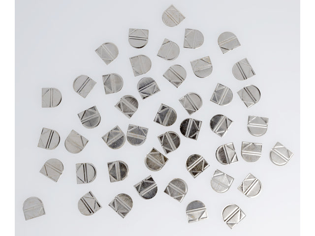 Hoekclips Westcott aus silbernem Aluminium in Kunststoff für 100 Stück