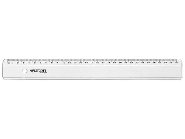 Liniaal Westcott 30 cm Kunststoff im Polybeutel