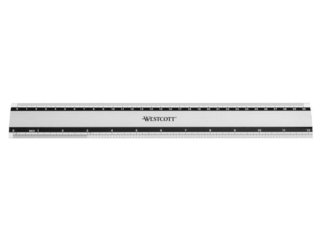 Liniaal Westcott Aluminium 30 cm mit Rutschfestigkeit