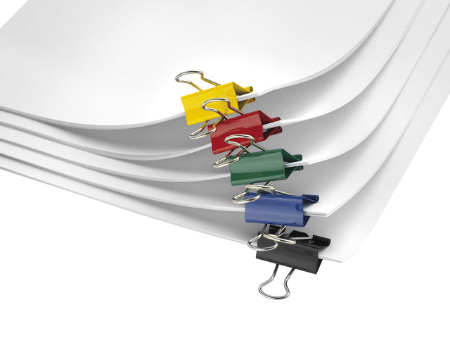 Papierklem Westcott 32mm metaal zwart 12stuks in doos