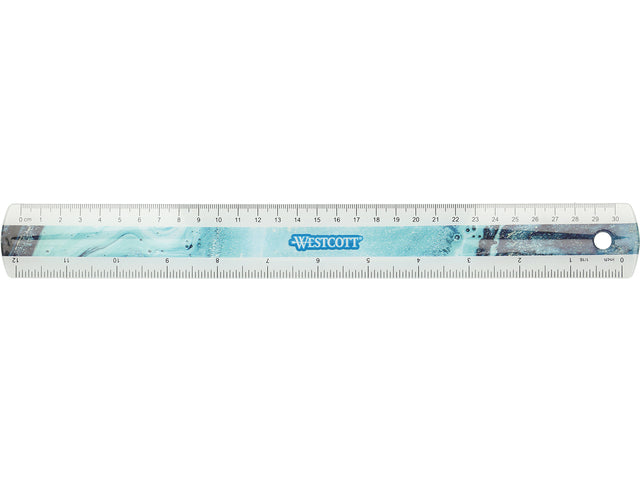 Liniaal Westcott Trendsetter Blau, 30cm Kunststoff