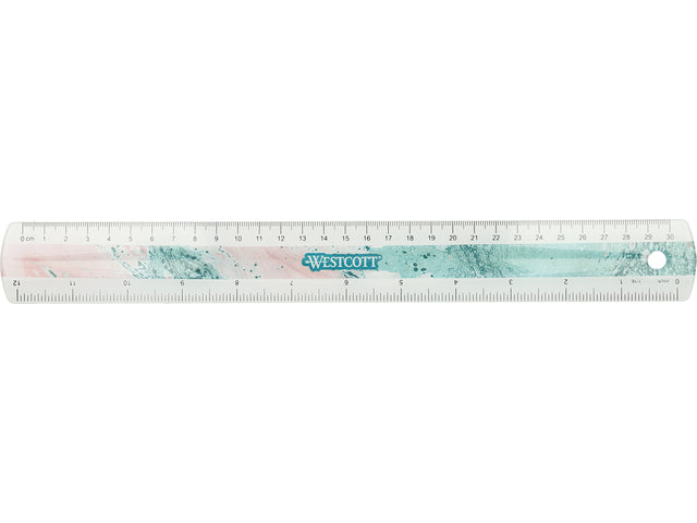 Liniaal Westcott Trendsetter Rosa, 30cm Kunststoff