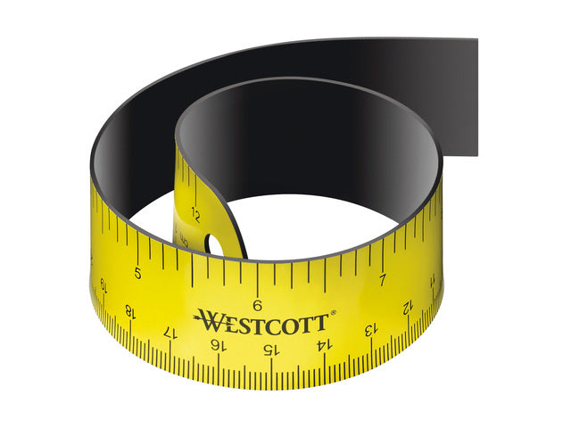 Liniaal Westcott 30cm magnetisch oprolbaar