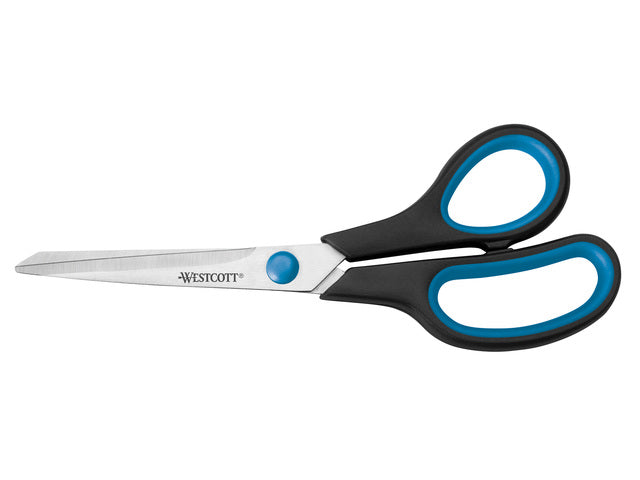 Schaar Westcott Easy Grip 21cm RVS, weicher Griff in Zak