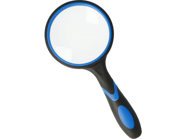 Handloep Westcott 100mm vergroot tot 3x, ergonomisch zwart/blauw