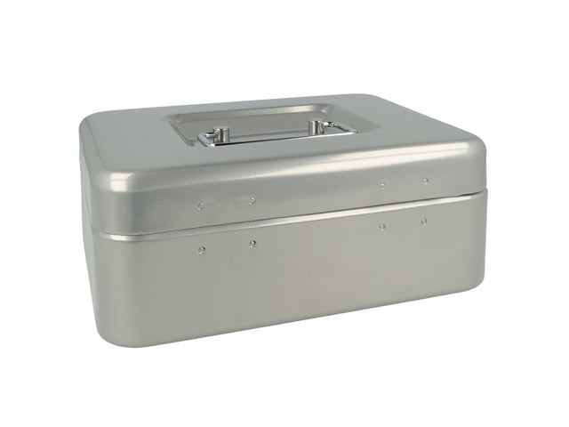 Geldschrank Westcott 200x161x90mm Silber, Kunststoff mit 3 Behältern