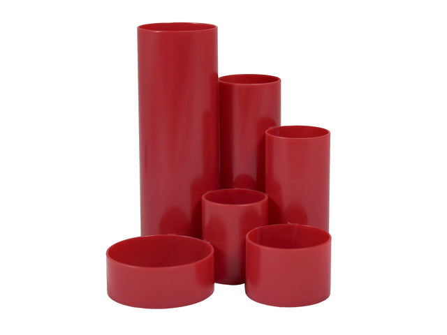 Pennenbak Westcott 6-fach 12x13,5x15cm rot