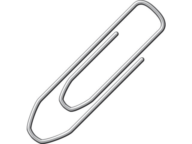 Paperclips Alco 32mm rechthoekig verzinkt 75 stuks in doos