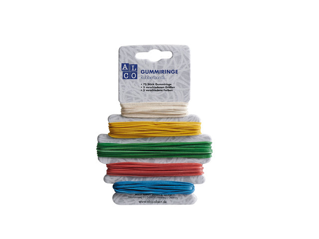 Elastiek ALCO 75 stuks (5 kleuren á 15stuks)