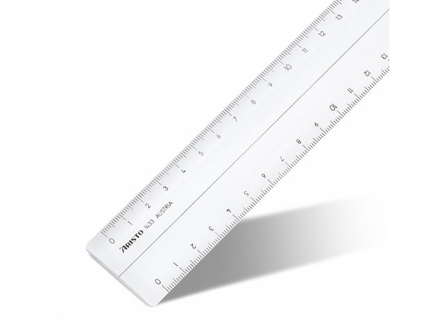 Liniaal Aristo 30cm glashelder plexiglas