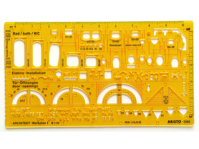 Architekten-Kombisjabloon Aristo 1 : 50