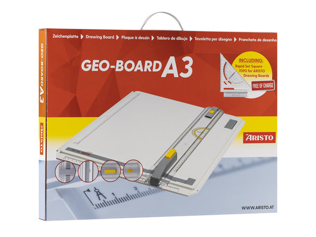 Tekenbord Aristo GEO A3 mit kostenlosem Sneltekendriehoek