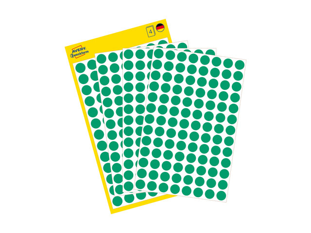 Etiketten-Zweckform, 8 mm rund, 4 Streifen, 104 Etiketten