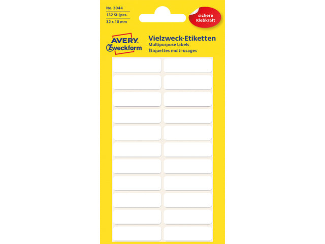 Etikett Zweckform 32x10mm mit Blisterpackung mit 132 Etiketten