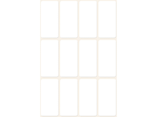 etiket Zweckform 38x18mm wit blister a 72 etiketjes