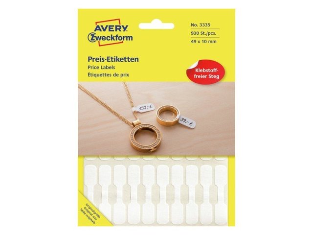 Halteretikett Zweckform 54x11mm mit Packung mit 924 Etiketten