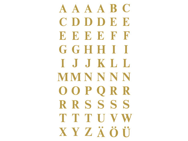 Letteretiket Z-design Home Paket mit 2 Goldfarben