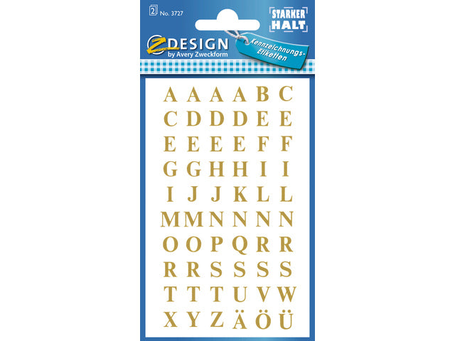 Letteretiket Z-design Home Paket mit 2 Goldfarben