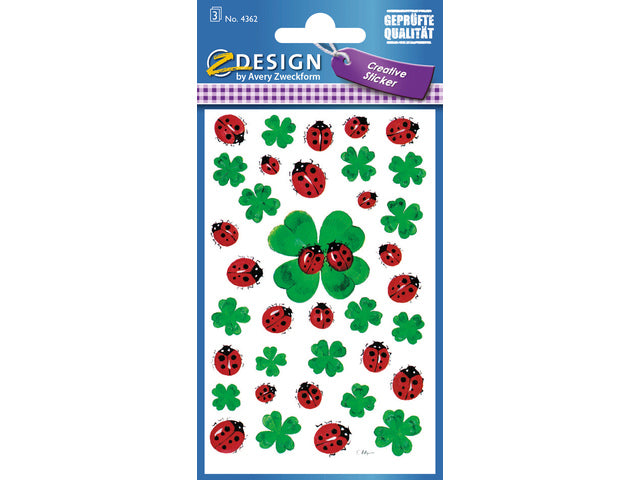 Papieraufkleber Z-Design Creative mit 3 Tasten/Lieveheersbeestjes