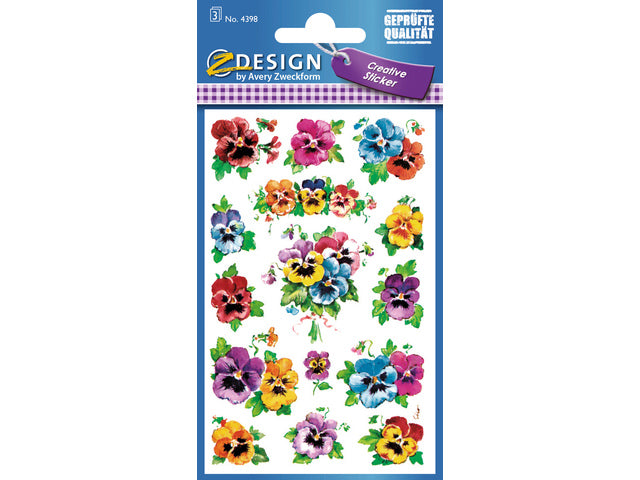 Papieraufkleber Z-Design Creative, 3 Stück, violett