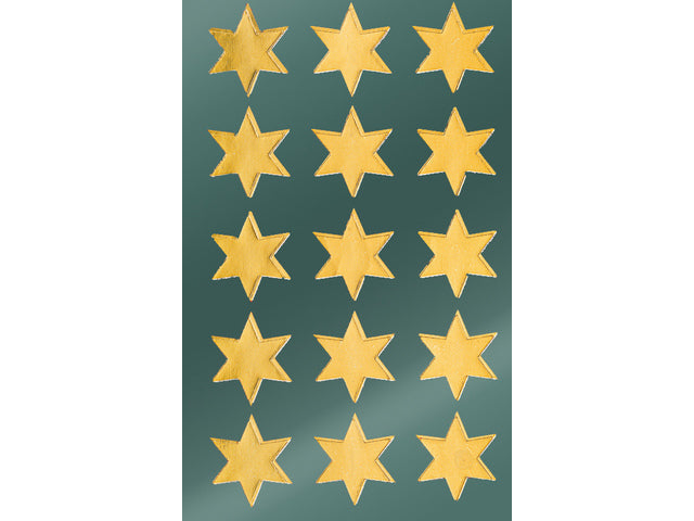 Etiket Z-Design Weihnachtsgoldene Sterne – 2 Vel