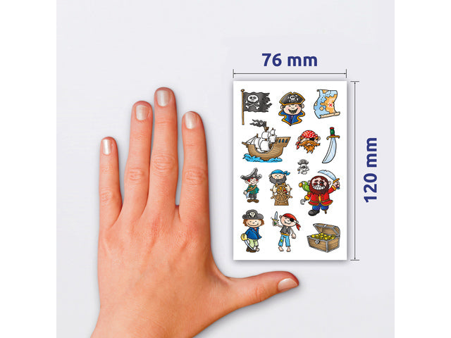 papieretiket Z-design Kinderverpakking a 3 vel piraten