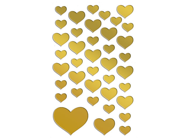 Folie-Etikett Z-Design Creative Gold Hartjes