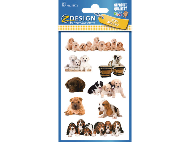 papieretiket Z-design Kinderverpakking a 3 vel honden foto