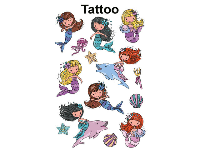 Tattoo etiket Z-design Kids pakje a 1 vel zeemeerminnen