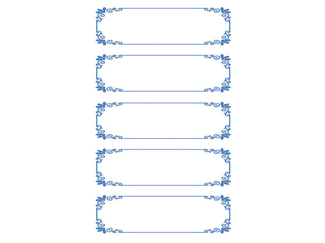 huishoudetiket Z-design Home, 3-fach blau gemustert