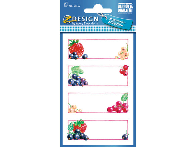 huishoudetiket Z-design Thuispakje a 3 vel fruit