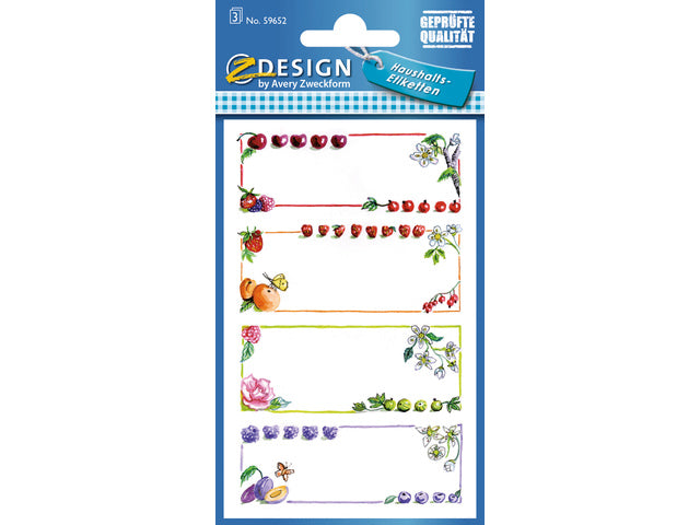 huishoudetiket Z-design Home Paket mit 3 Fächern und Obst