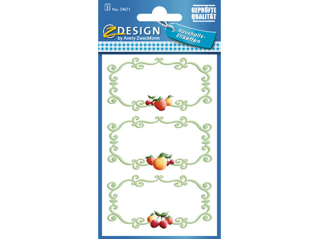 huishoudetiket Z-design Home Paket mit 3 Seiten Design