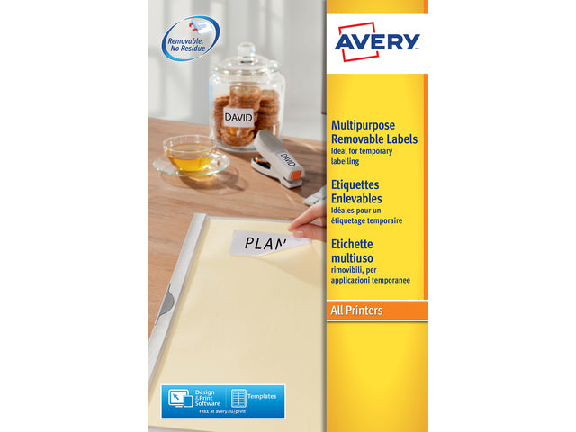etiket Avery ILK 45,7x21,2mm wit NP 25 vel 48 etiketten per vel