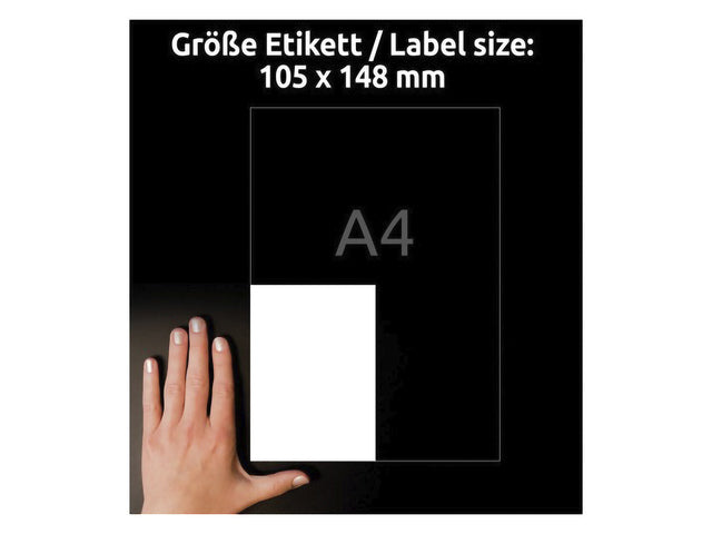 Etiket Avery zelfklevend 105x148mm wit permanent 20 vel 4 etiketten per vel
