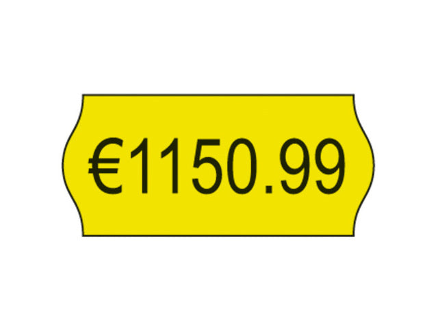 Prijstangetiketten Avery permanent 26x12mm gelb 10 Rollen in Doos