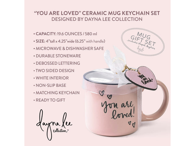 Giftset Èccolo DL mok 580ml en sleutelhanger You are Loved