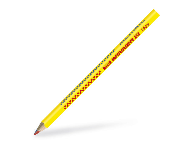 Kleurpotlood Eberhard Faber regenboog 3-kantig, 4 rood kleuren, groen, geel, blauw
