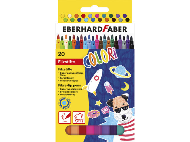 Viltstift Eberhard Faber 20 Farben