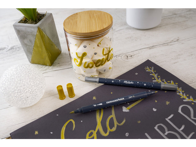 Metallic Marker Eberhard Faber Duo Gold und Silber im Blister