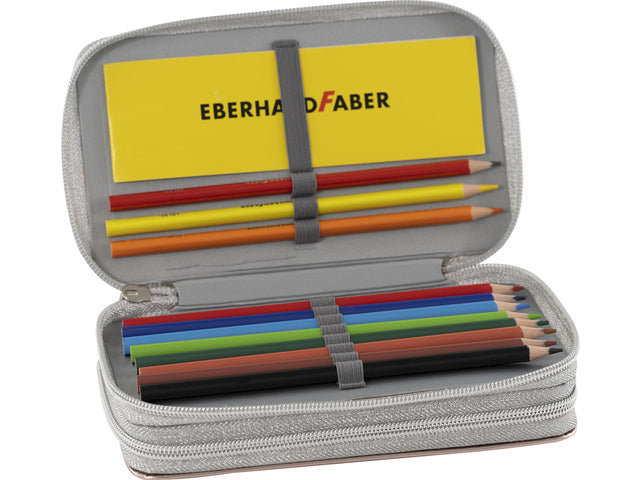 Etui Eberhard Faber, 24 Stück, 2 Schichten Roségold Double Decker Roségold Glanz, 24 Stück