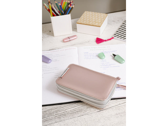 Etui Eberhard Faber, 24 Stück, 2 Schichten Roségold Double Decker Roségold Glanz, 24 Stück