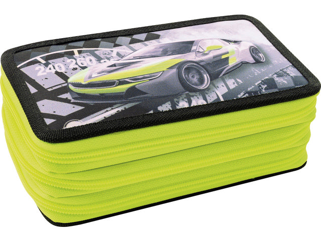 Etui Eberhard Faber gevuld 36 delig, 3 laags Race auto