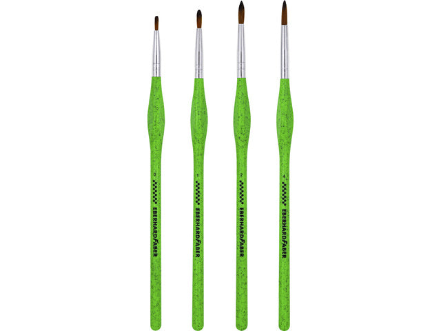 Penselenset Eberhard Faber Green Gewinner 4. Platz. Fijn 0,1,2 und 4, synthetisches Haar und Handvat