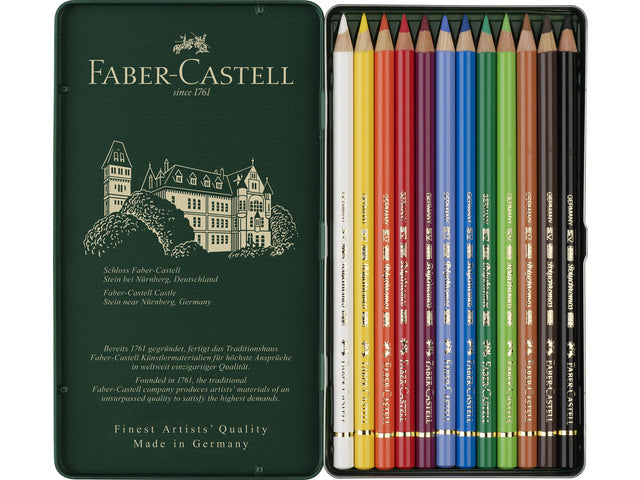 Buntes Faber-Castell Polychromos 3,8 mm Kerndikte-Etui mit 12 Stück