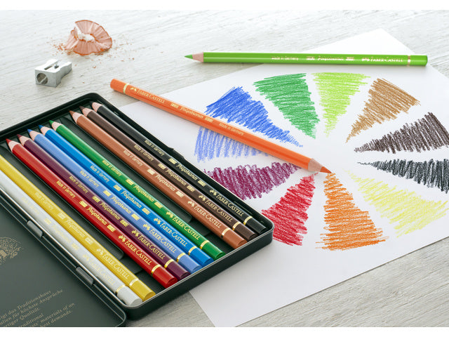 Buntes Faber-Castell Polychromos 3,8 mm Kerndikte-Etui mit 12 Stück