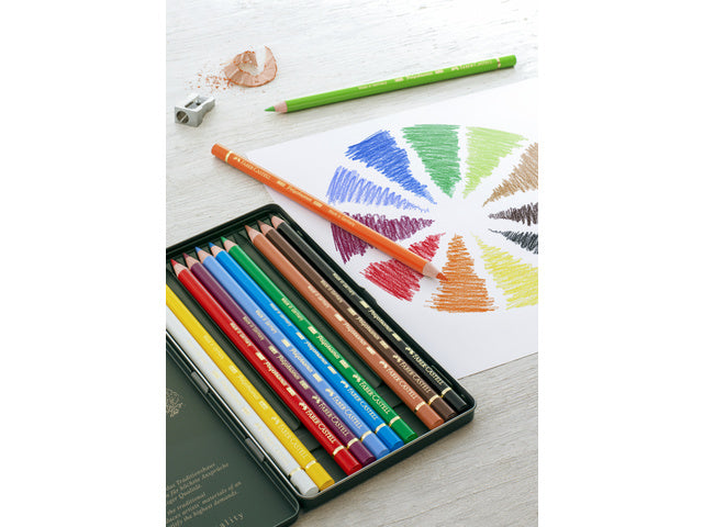 Buntes Faber-Castell Polychromos 3,8 mm Kerndikte-Etui mit 12 Stück