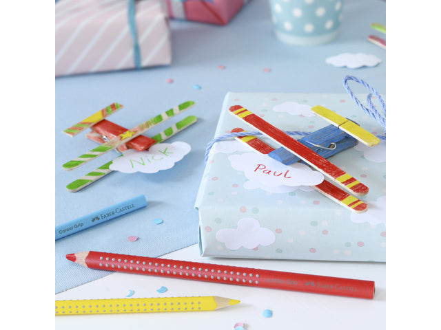 Kleurpotlood Faber-Castell Jumbo GRIP 21 geraniumrood