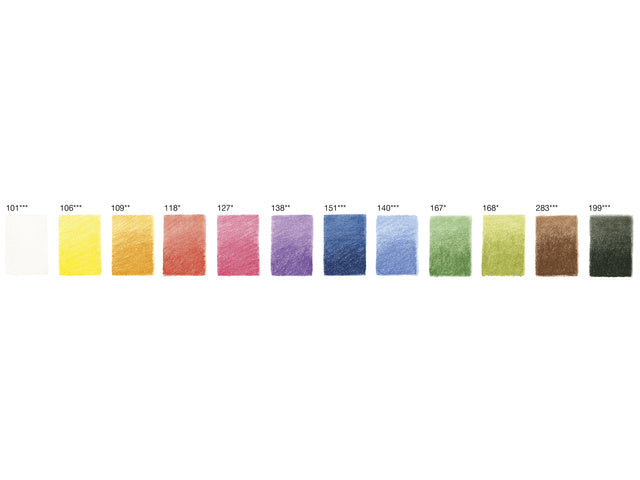 Pastellfarbenes Faber-Castell Pitt Metalletui mit 12 Stück