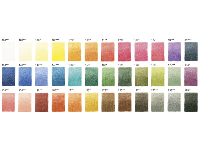 Pastellfarbenes Faber-Castell Pitt Metalletui mit 36 Stück